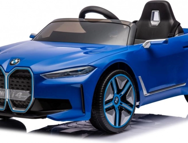 Mașină electrică pentru copii BMW i4 albastru 4x4