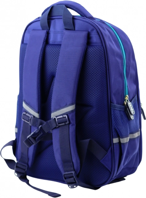 Rucsac școlar pentru copii cu motiv dinozauri, albastru marin 41x30x16 cm