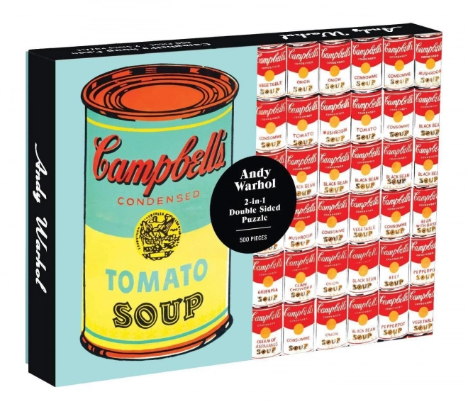 Puzzle dublu față Andy Warhol Campbell's Soup Cans 500 piese