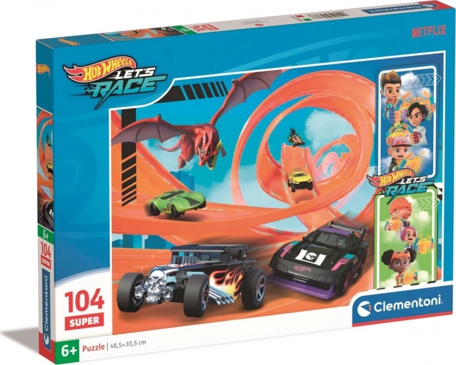 Puzzle Hot Wheels pentru copii 104 piese