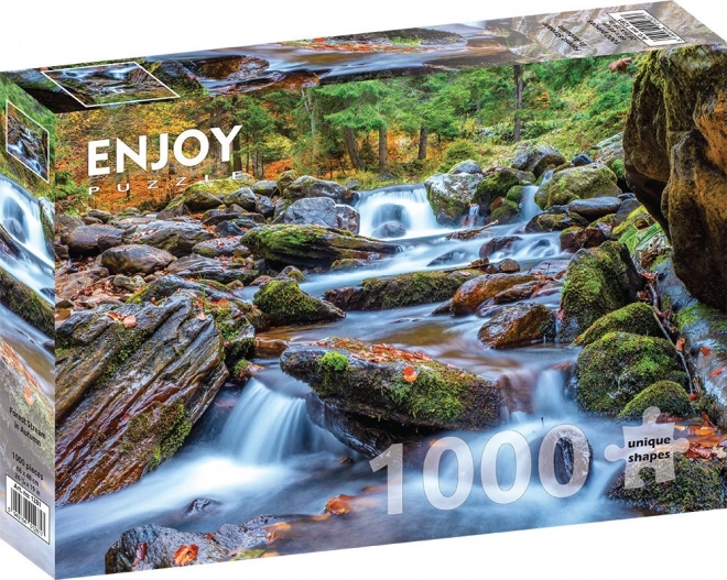 Puzzle Râul de pădure toamna 1000 piese