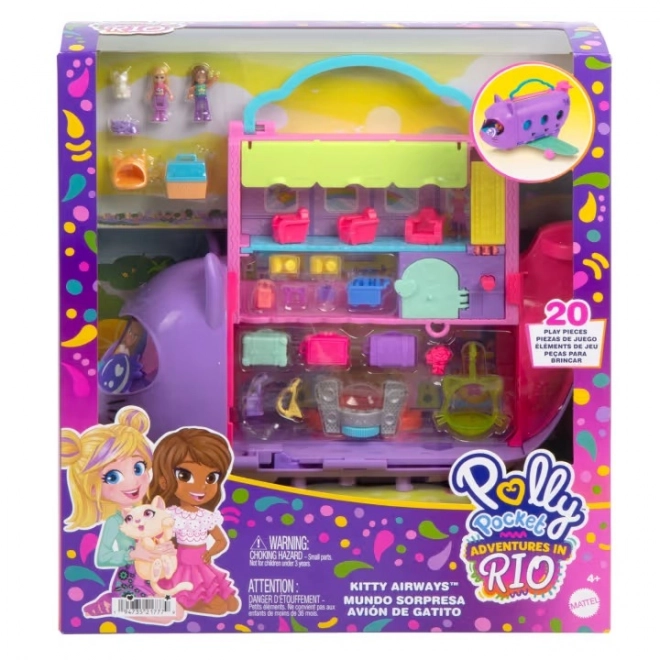 Polly Pocket Avionul Aventurilor Pisicuței