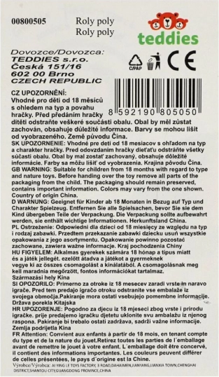 Căţeluş vesel din plastic Roly Poly cu sunet
