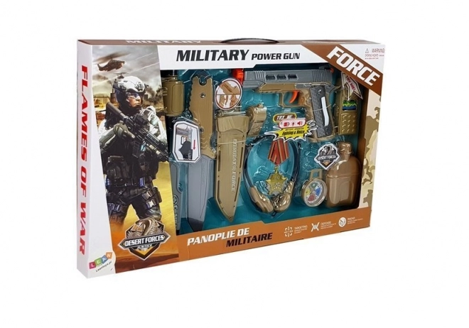 Set militar cu accesorii pentru copii