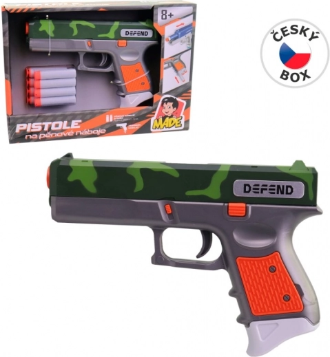 Pistolă cu gloanțe de spumă pentru copii