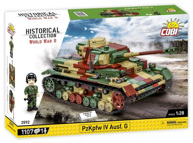 Tanc WWII PzKpfw IV Ausf.G - Set de construcție 1107 piese