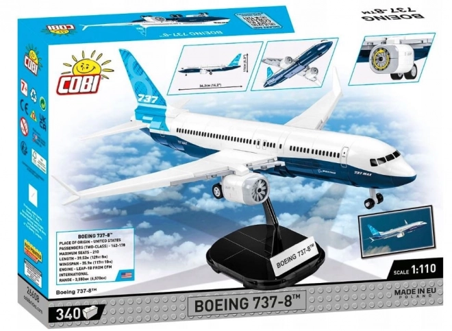 Model de avion Boeing 737 MAX 8 din construcții COBI