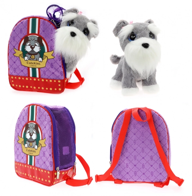 Cățeluș de pluș Knirač cu rucsac Cutekins