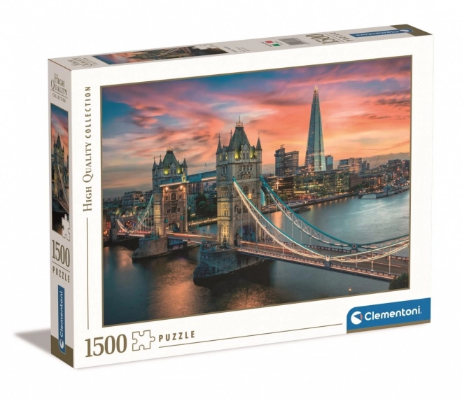 Puzzle 1500 piese - Apus de soare peste Londra