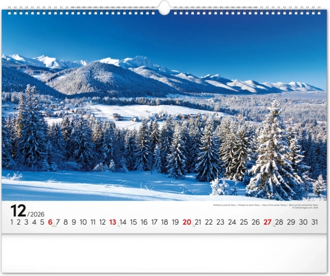Calendar de perete Magicele Tatra 2026