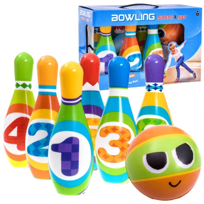 Set bowling colorat și sigur pentru copii