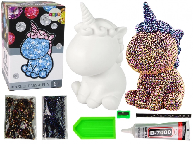 set creativ unicorn diy cristale diamante maro