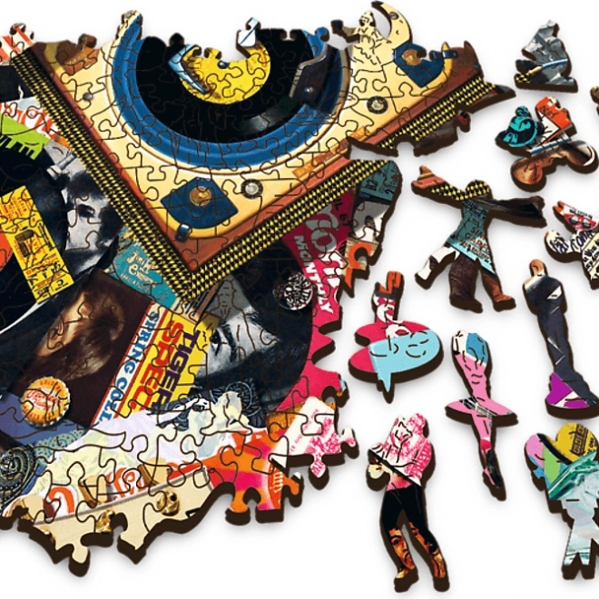 Puzzle din lemn TREFL dublu față În lumea muzicii 501 piese
