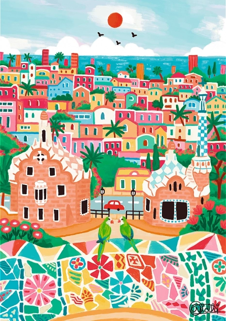 Puzzle Premium Plus The Art of Colour Barcelona 1000 piese