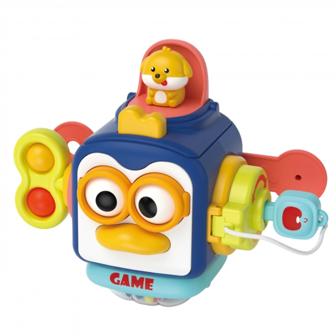 Pingwin WOOPIE educațional Montessori 6-in-1 cu bile senzoriale