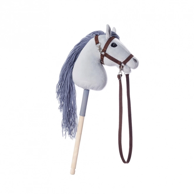 Cal pe băț HoppiHorse Hobby Horse A4 gri