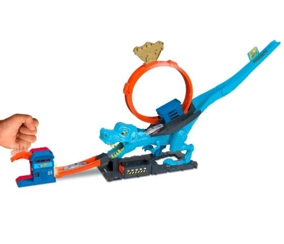 Pista de curse Hot Wheels City Bucla T-Rex