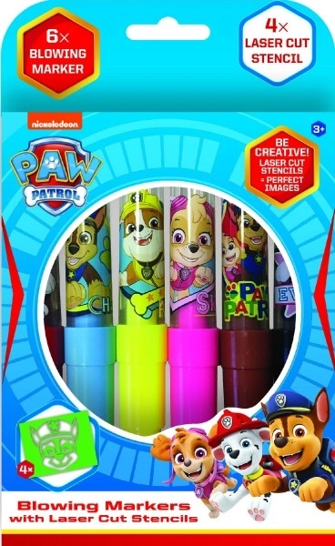 Set Markere Fălci cu Șabloane Paw Patrol