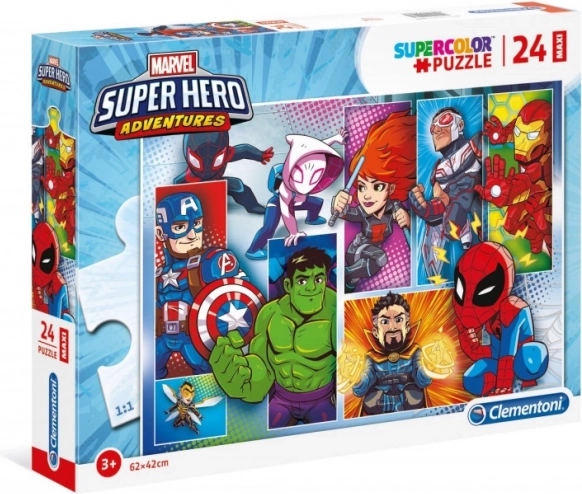 Puzzle pentru copii Marvel Super Hero cu 24 de piese