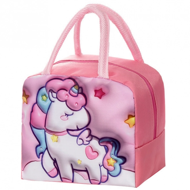 Geantă termică pentru prânz Unicorn roz pentru copii