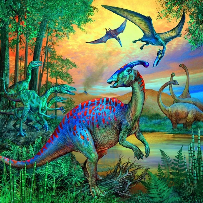 Puzzle Fascinace Dinozauri 3x49 piese