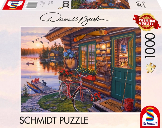 Puzzle Schmidt cabană la lac 1000 piese