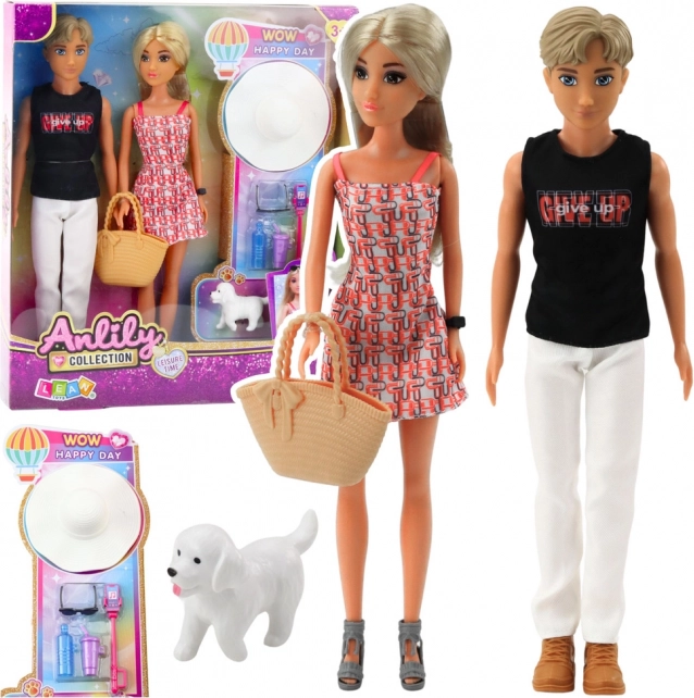 Set de Păpuși Anlily Fata cu Băiatul și Accesorii