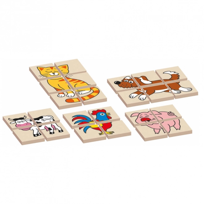 Puzzle Animale Din Lemn