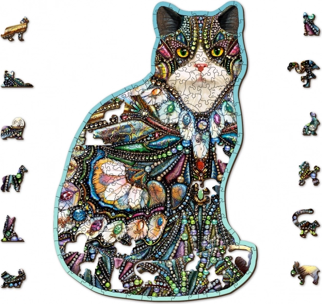 Puzzle din lemn Pisică Decorativă 250 piese