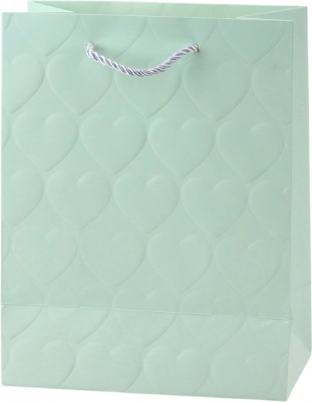 Pungă de cadou elegantă cu inimioare în relief 23 x 18 x 10,5 cm