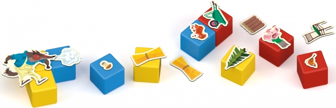 Cuburi magnetice Magicube Trei purceluși