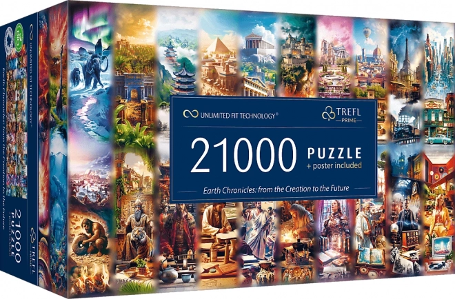 Trefl Puzzle Cronica Pământului: De la Creație spre Viitor 21000 Piese