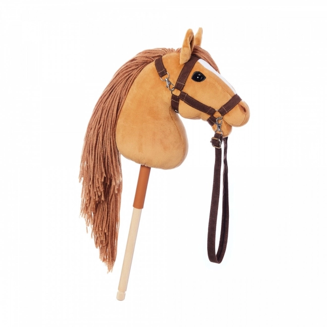 Cal de lemn pe băț Hobby Horse HOPPIHORSE Maro castaniu