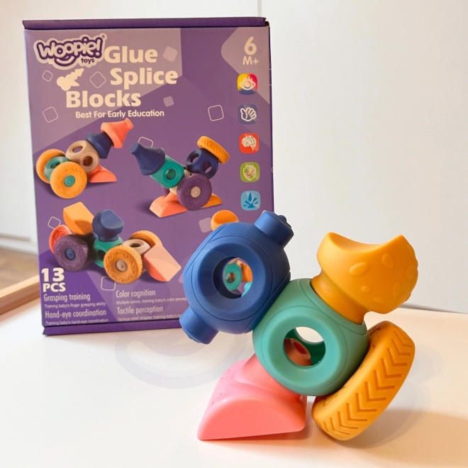 Set De Cuburi Sensory WOOPIE Pentru Bebeluși