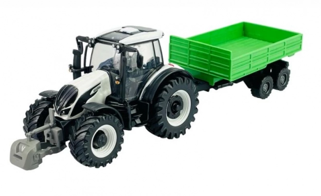 Tractor cu remorcă Bburago Farm Valtra N174