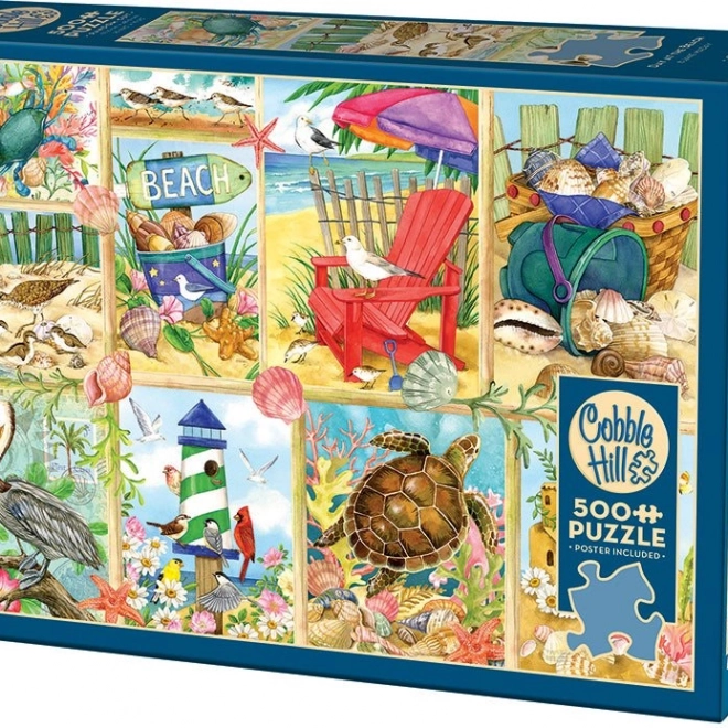Puzzle O zi la plajă 500 piese de la Cobble Hill