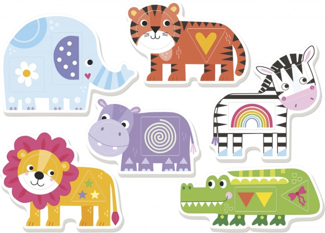 Vârstă Educa Baby Puzzle forme zebra Zak