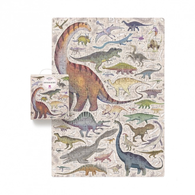 Puzzle 200 de piese Dinozaurii Puzzlove