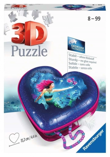 Puzzle 3D cutie cu sirenă