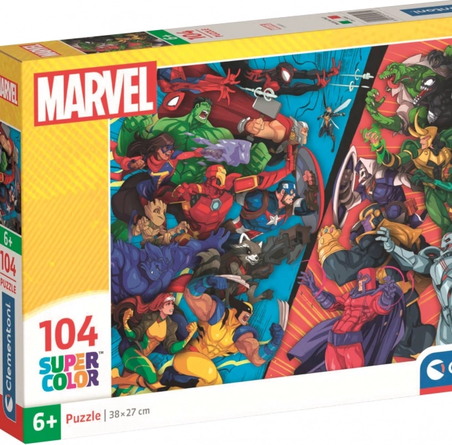 Clementoni Puzzle Marvel: Eroi vs. Răufăcători 104 piese