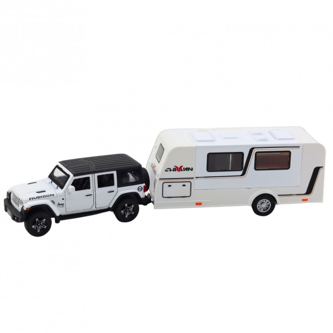 Model auto teren cu rulotă 1:32 cu lumini și sunete