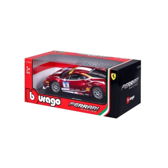 Model auto Ferrari 488 Challenge 2017 de la Bburago la scară 1:24