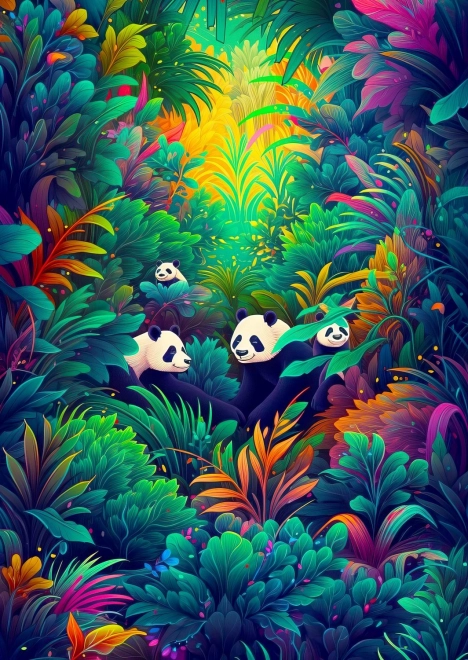 Puzzle Panda Ceresc 1000 piese