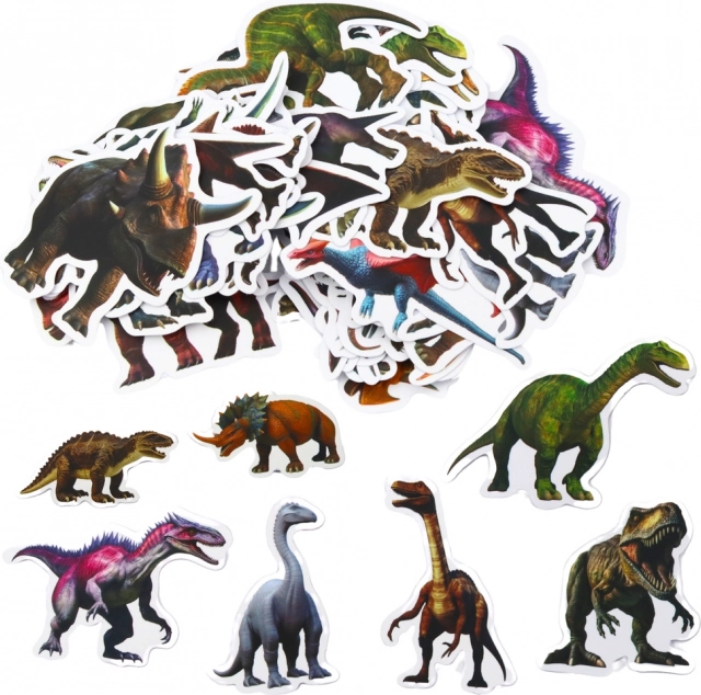 Set de autocolante pentru copii cu dinozauri 4-7cm 50buc