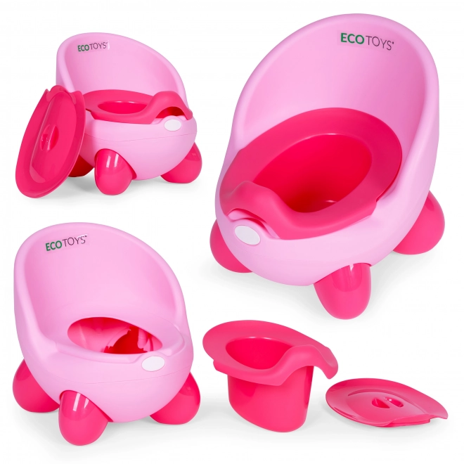 Oliță pentru copii, insert detașabil, picioare antiderapante, roz de la ECOTOYS