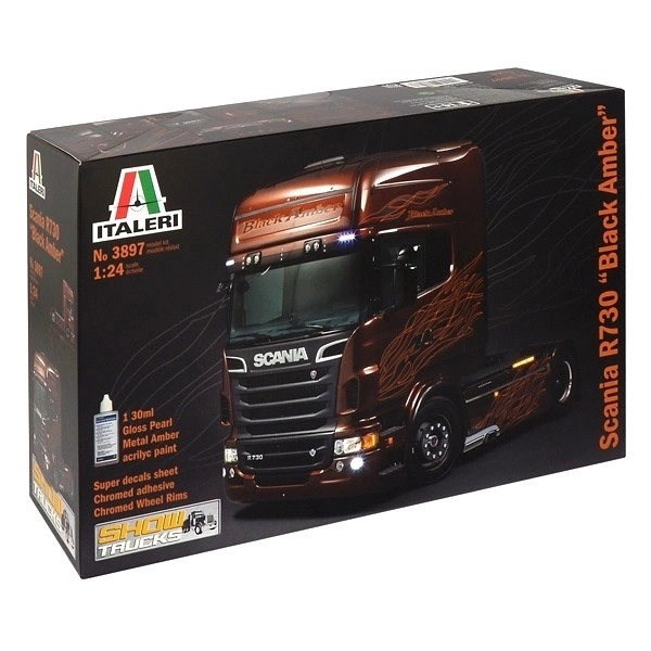 Model de camion Scania R730 Black Amber
