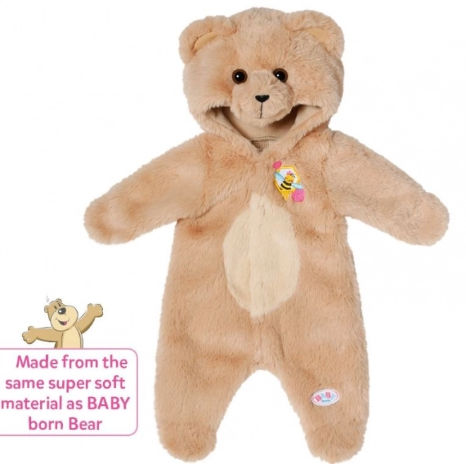 Costum ursuleț cu glugă pentru Baby Born