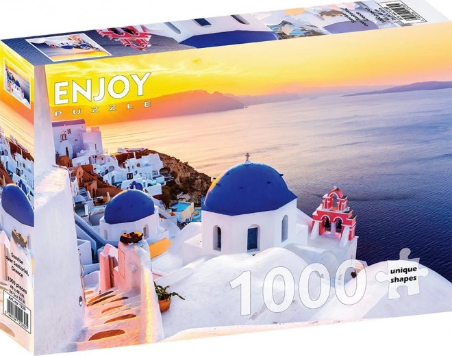 Puzzle Răsărit de soare peste Santorini 1000 piese