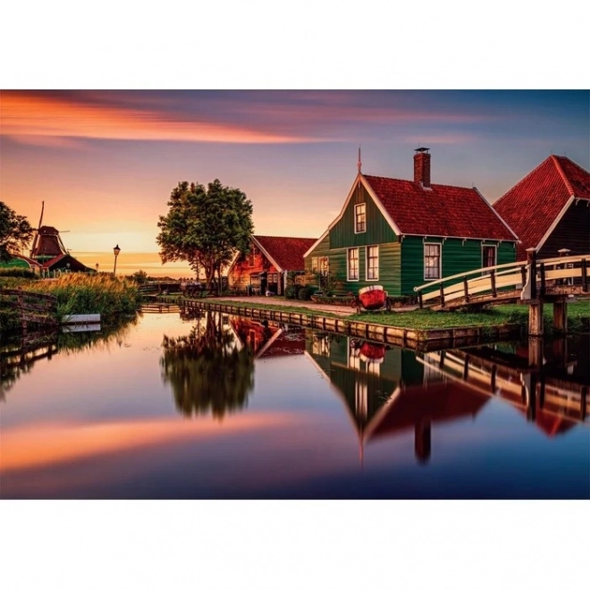 Puzzle Vesnice Zaanse Schans 1500 piese