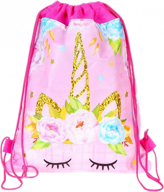 Sac școlar Unicorn roz 35x27 cm